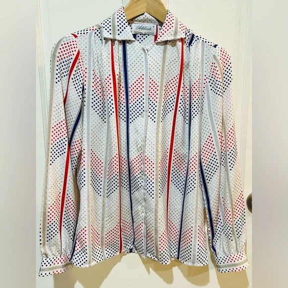 Vintage | Adelaar Polka Dot Striped Shirt - Picture 2 of 6